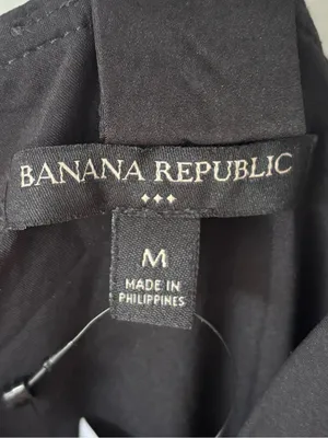 Banana Republic Black Sleeveless Satin Midi Dress Tie Back Square Neck Cocktail thumbnail 6