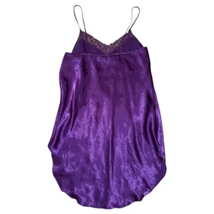 Victoria's Secret vintage dark purple satin lace nightgown women’s size large thumbnail 2