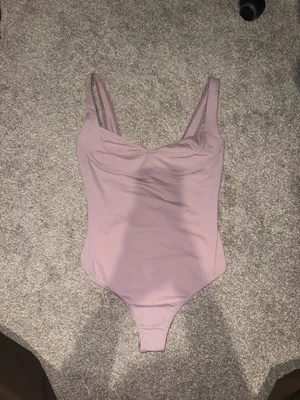 Free people women’s dusk to dawn bodysuit NWT size S in dawn pink thumbnail 4