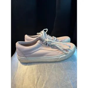 Vans Old Skool Light Pink Leather Ribbed Platform Sneakers Womens 9 Mens 7.5 thumbnail 4