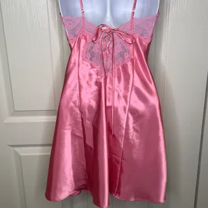 Vintage Frederick’s Of Hollywood Nightie Slip Chemise Rose Pink Lace Detail Sm thumbnail 6