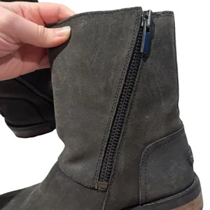 UGG Niels II Black Leather Suede Buckle Biker Boots 1095130 Womens Size 7 thumbnail 8