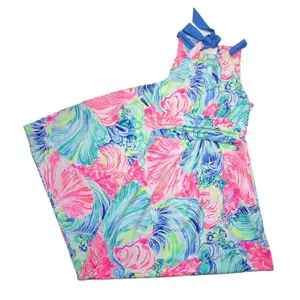 NWT Lilly Pulitzer Martina Maxi in Beach Please Tie Halter Neck Jersey Dress S thumbnail 7