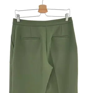 Zara Pants Trousers Straight Leg Turned Up Cuff Green Size Medium‎ thumbnail 9