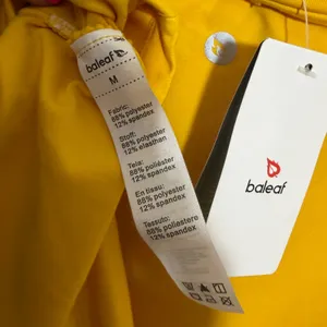 Baleaf Womens Long Sleeve Workout Top Cropped Athletic Shirt Yellow Medium thumbnail 8