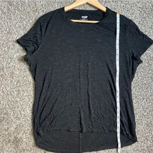 🦋 Avia Black Relaxed High Low Short Sleeve Tee Athletic Athleisure XL Workout thumbnail 6