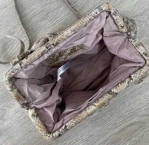 Free People Echo Leather Snake Print Clutch Crossbody Bag thumbnail 6