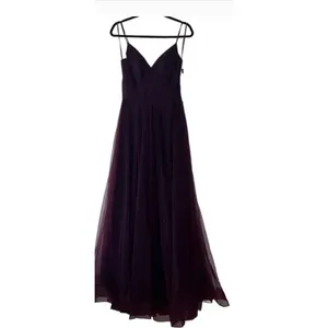 La Femme 29076 V-Neck Boned Bodice High Slit Illusion Tulle Ball Gown Size 00‎ thumbnail 5