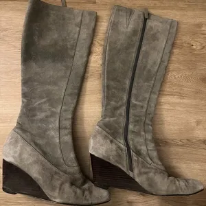 Cole Haan Gray Suede Tall Boots thumbnail 1
