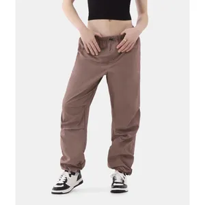 No Boundaries Womens Pants Size XL Mauve Parachute Relaxed 30" Inseam Streetwear thumbnail 2