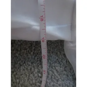 Alex‎ Evenings Ruffle Front Blouse Large White Sheer Organza Floral Jacquard thumbnail 4