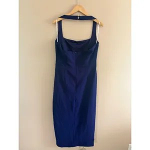 Lulus Prominent Charm Navy Halter Bodycon Tulip Midi Dress Size XL Cocktail thumbnail 5