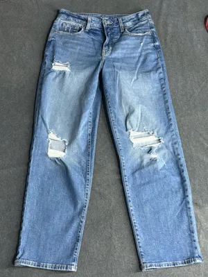 Old Navy Women’s Light Blue O.G. Loose Distressed Jeans Size 6 thumbnail 1