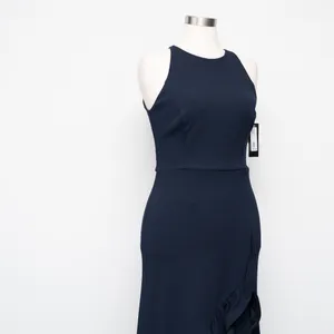 Betsy & Adam - Arielle Scuba Crepe Ruffle‎ Slit Gown thumbnail 14