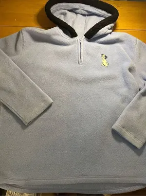 Vintage Disney 101 Dalmatians fleece hooded pullover 1/4 zip xl thumbnail 1