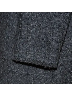 Zara Woman Black Tweed Boucle Long Jacket Coat Size L Gold Statement Buttons thumbnail 8