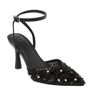 NWT A New Day Sequin Embellished Ruth Heels with Memory Foam Insole Black 7.5M thumbnail 1