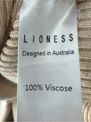 Lioness - Opulence Maxi Sweater Dress Cream Beige Sz S thumbnail 9