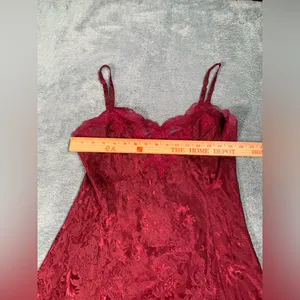 Victoria’s Secret vintage gold label Lace Chemise in Red medium thumbnail 6
