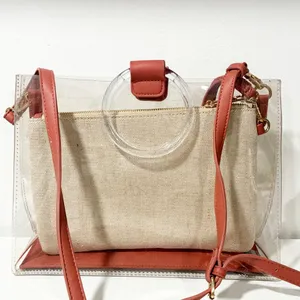 Madison West CLEAR PVC BAG CROSSBODY BAG pouch‎ included NEW thumbnail 3