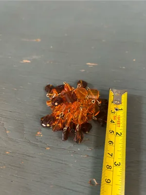 MCM Vintage Amber Cluster Bead Statement Brooch thumbnail 6