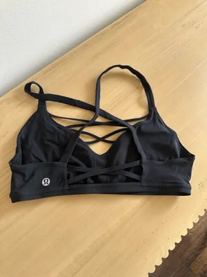 Lululemon Laced With Intent Bra Black 6 thumbnail 2