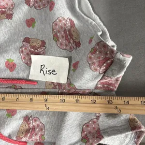 Strawberry Shortcake Sweat Shorts Size Large Gray Drawstring Lounge Novelty Cute thumbnail 10