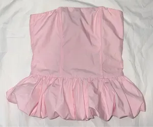 Pink Edikted Strapless Bubble Top thumbnail 1