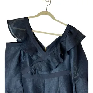 Keepsake Romper Women Medium NWT Navy Blue Bell‎ Sleeve Flashing Light Playsuit thumbnail 5