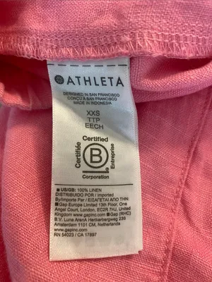 Athleta Retreat Linen High Rise Wide Leg Pant Pink XXS (SP25) thumbnail 7