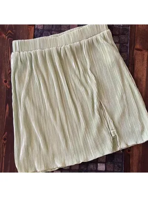 Peppermayo Sage Green Pleated Coquette Mini Skirt Size US 4 🌿 thumbnail 2