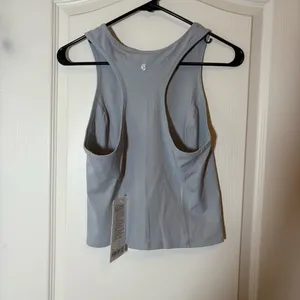 Lululemon NWT Nulux ™ Racerback Cropped Run Tank. Size 10. Color ICEG (Ice Grey) thumbnail 2