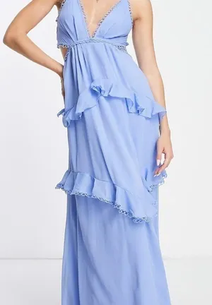 Elegant Blue Formal Dress thumbnail 1