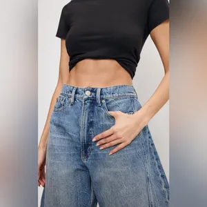 NEW Good American Extreme Barrel Jeans ~ SOLD OUT ~ Indigo ~ Size 14 / 32 thumbnail 5