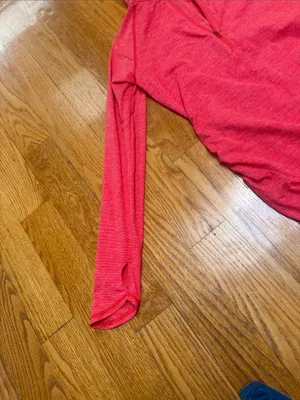🍎The North Face Women's coral Heather Quarter-Zip Long Sleeve Top thumbnail 3