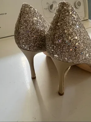 Black and Silver Glitter Pointed-Toe Pumps by size 10 new 4 inchs thumbnail 3