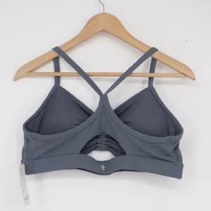 Athleta Vital Cinch Bra Slate Blue Grey Light Impact Sports Bra A-C Cup Large thumbnail 7