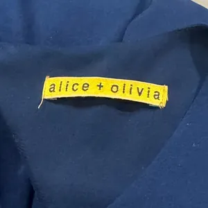 Alice + Olivia Blue Silk Mini Open Back Swing Dress Women’s Small thumbnail 2