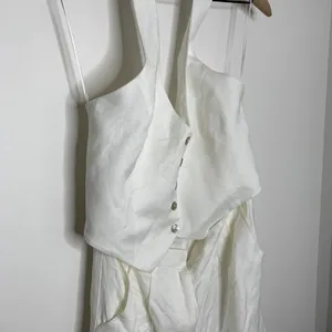 Amanda Uprichard Isadore Romper Linen White Womens XL Revolve thumbnail 6