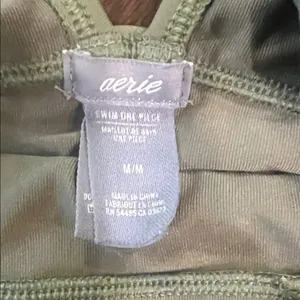 Aerie Sage Green Cutout Monokini Medium EUC thumbnail 2