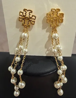 Tory Burch | Gold Plated & Pearl Drop Earrings thumbnail 1