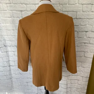 women 6 wool blend fully lined button up pea coat w/front pockets thumbnail 13