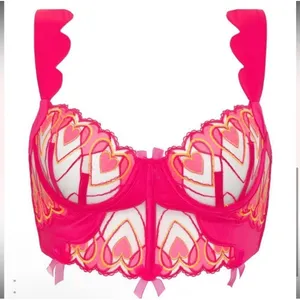 NWT For‎ Love & Lemons Graphic Hearts Bustier Sz XS $109 thumbnail 4
