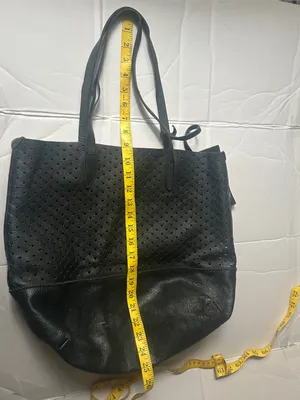 J. Crew Heart Cutout Leather Tote Bag thumbnail 11