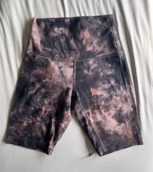 Lululemon Align Super High Rise Shorts 8” Diamond Dye Graphite Grey Pink Sz 2 thumbnail 1