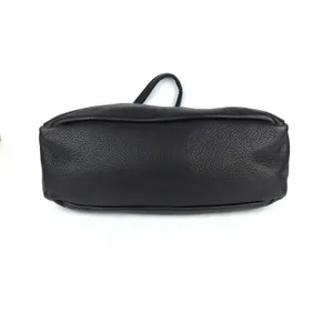 Calvin Klein Black Pebbled Leather Shoulder Bag Hobo Purse Slouchy Zip Y2K thumbnail 7