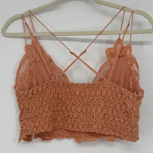 Free People FP‎ One Adella Bralette Terracotta Orange Lace Strappy Boho Small thumbnail 2