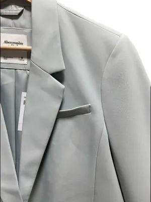 Abercrombie & Fitch Relaxed Suiting Blazer Mint Green Size M NWT Minimalist Cute thumbnail 6