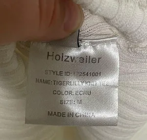 HOLZWEILER Taiger Knit Tee in off white ecru sz M thumbnail 9