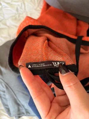 ZARA Orange Jacquard Dress thumbnail 9